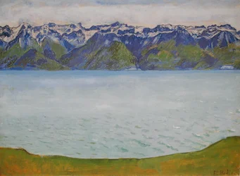 Lac Léman avec les montagnes savoyardes